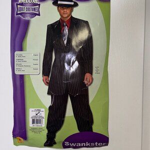 Men’s Deluxe Swankster 2-Piece Gangster Costume (XL) – Halloween / Couples Outfi